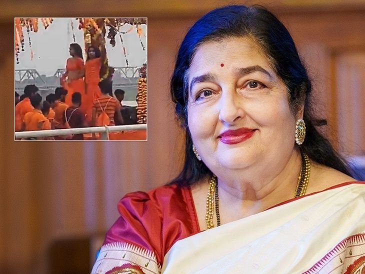 Anuradha Paudwal got angry on obscene dance during Kanwar Yatra | कांवड़ यात्रा में अश्लील डांस होने पर भड़कीं अनुराधा पौडवाल: सिंगर ने कहा- ये बकवास बंद करो; यात्रा में डीजे में डांस कर रही थीं लड़कियां