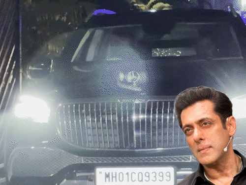 Salman Khan spotted in Bandra | बांद्रा में सलमान खान स्पॉट हुए: ‘बैटल ऑफ गलवान’ की शूटिंग के बाद महबूब स्टूडियो से हाई सिक्योरिटी के साथ निकले